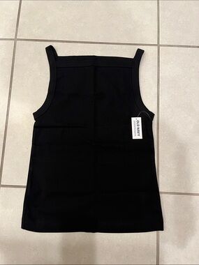 Old Navy Black Ribbed Square-Neck Tank